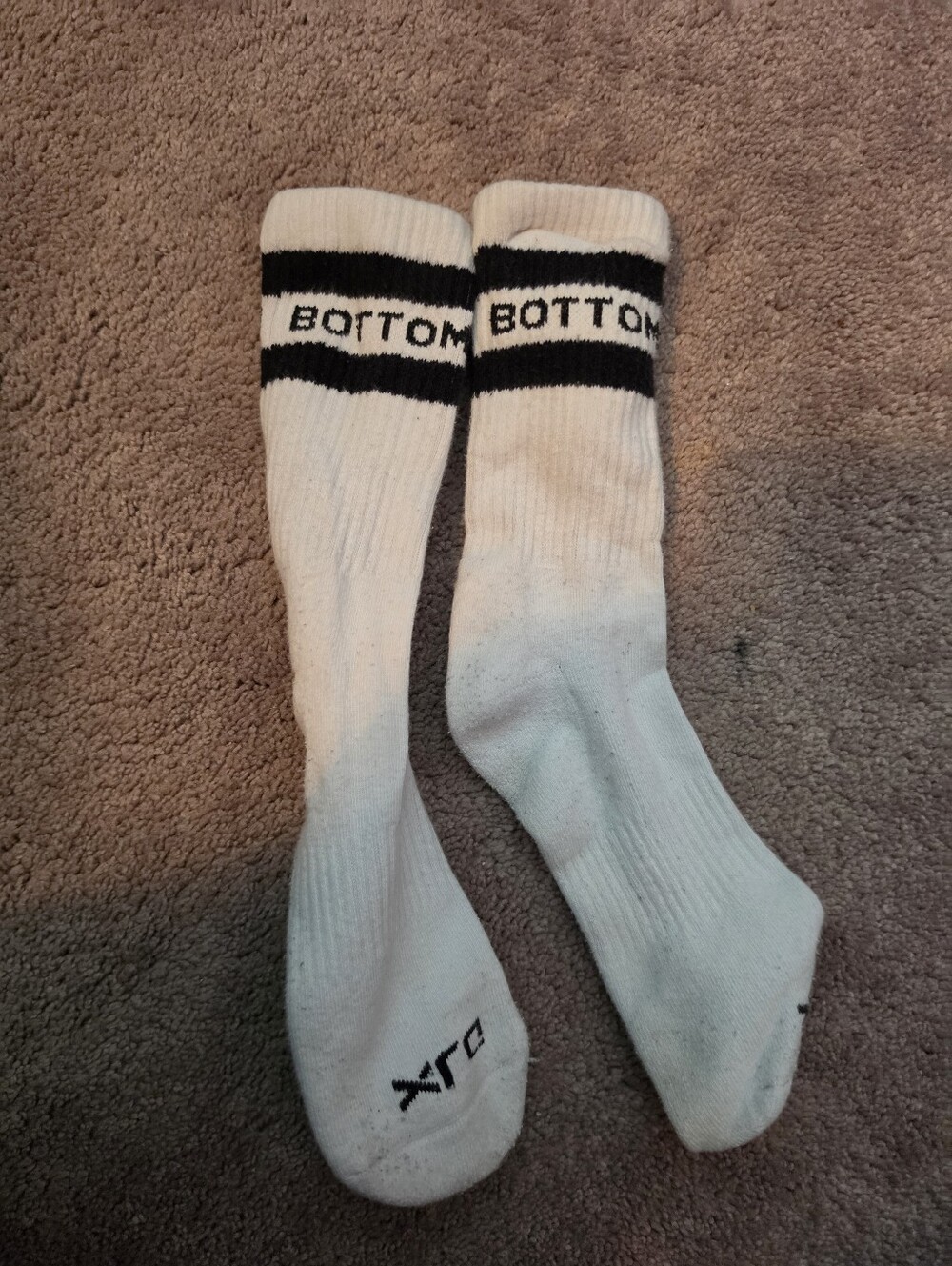 Bottom socks with pocket White Cotton